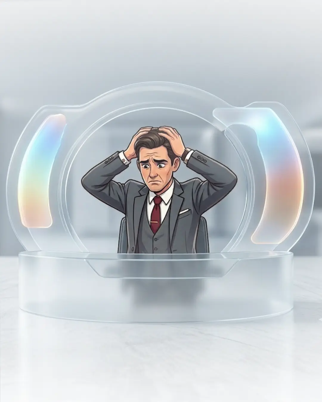 Business professional in stress